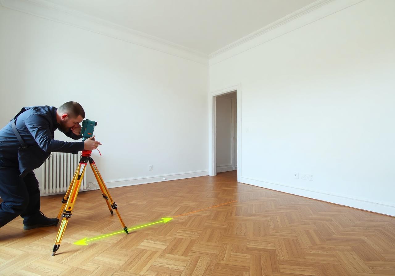 Mesurage au télémètre laser d'un appartement